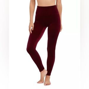 Spanx Velvet Leggings-Rich Burgundy
